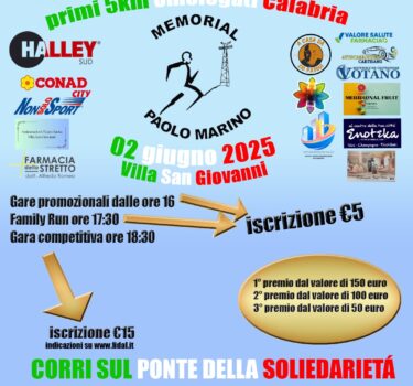 Corri sul Ponte della Solidarietà: Memorial Paolo Marino